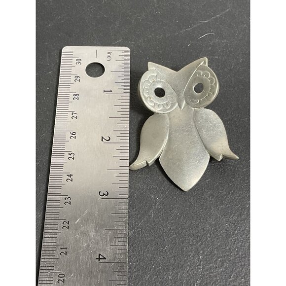 Reed & Barton Pewter Owl Necklace Pendant - Picture 4 of 4